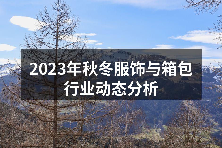 2023年秋冬服饰与箱包行业动态分析